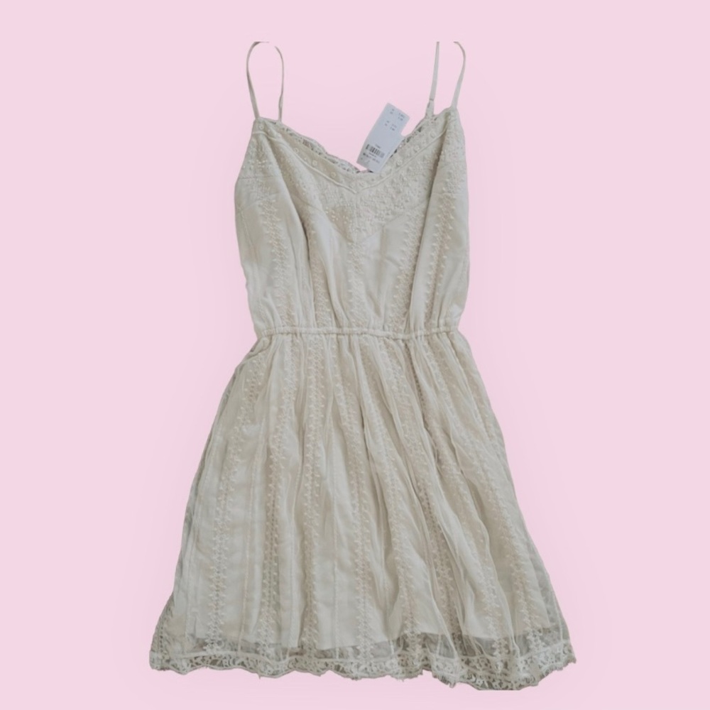 Embroidered lace and beaded dress